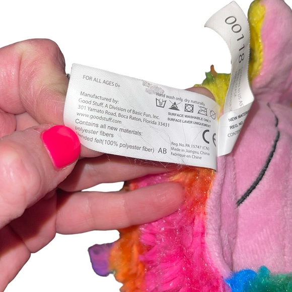 FLIPAZOO Rainbow Dolphin Pink Seal Stuffed Animal Reversible Plush Toy EUC - Picture 13 of 13